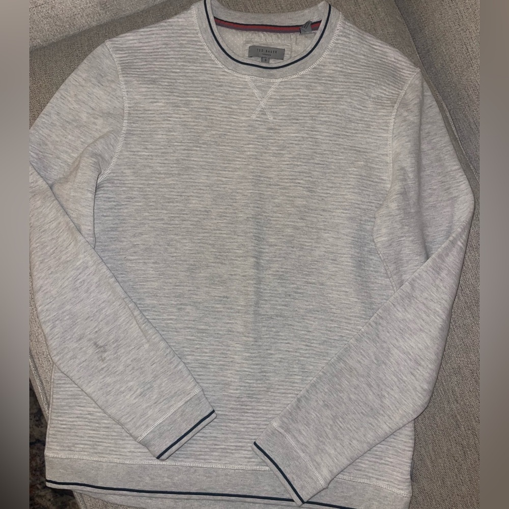 Ted Baker London Magiics Slim Fit Quilted Sweatshirt Sweater Pullover Size M